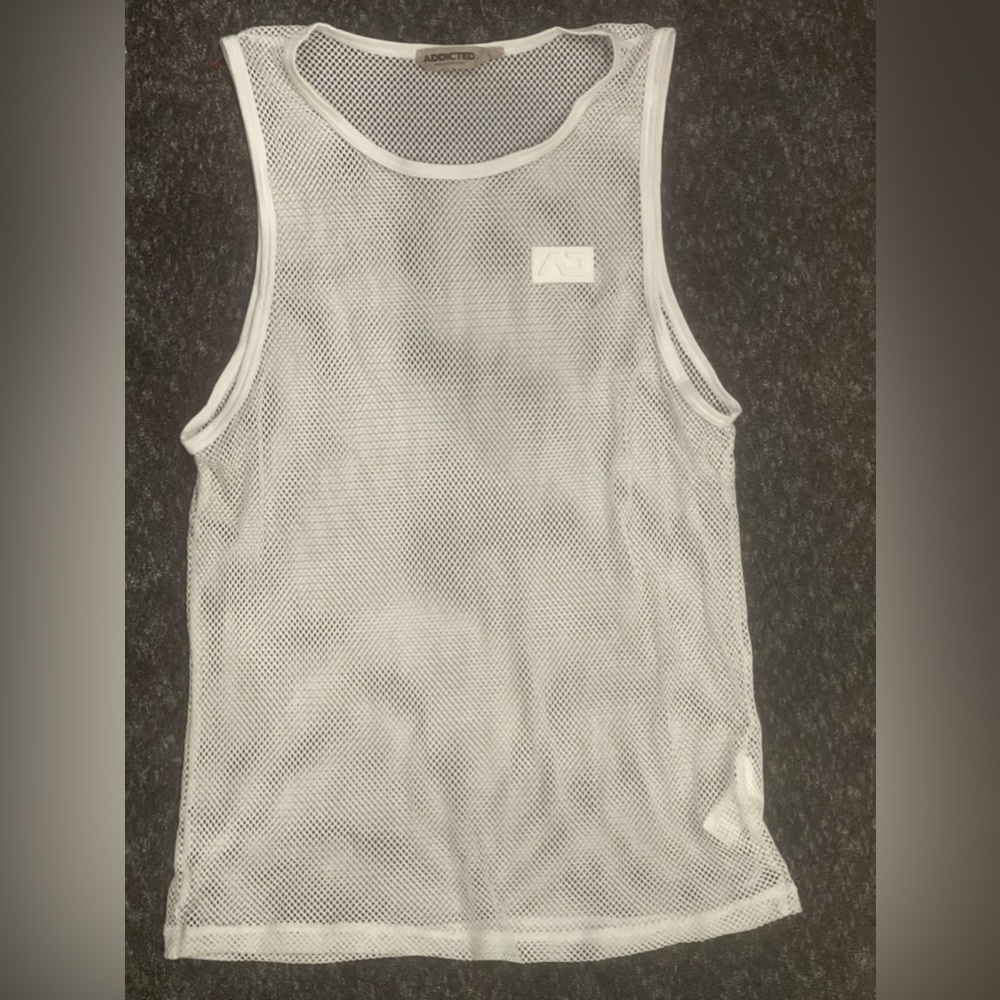 White Addicted mesh tank top - Picture 3 of 3